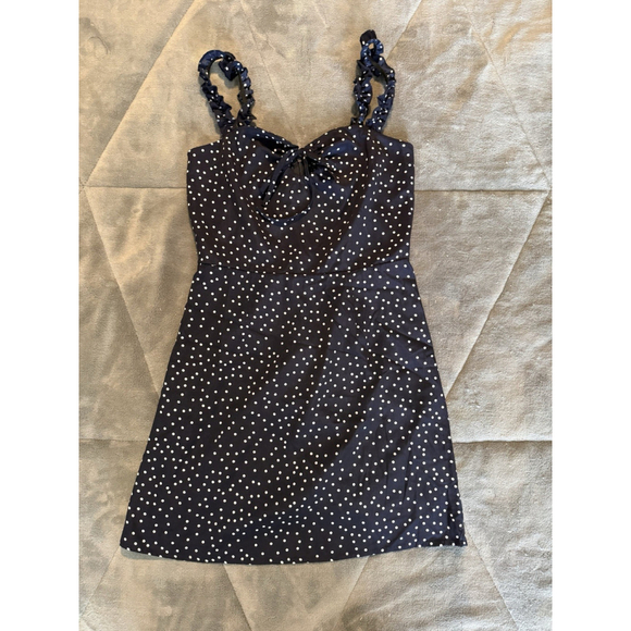 Jjwm woman WOMEN'S BLUE with WHITE POLKA DOT CAMI DRESS SIZE SMALL Summer - Picture 3 of 14